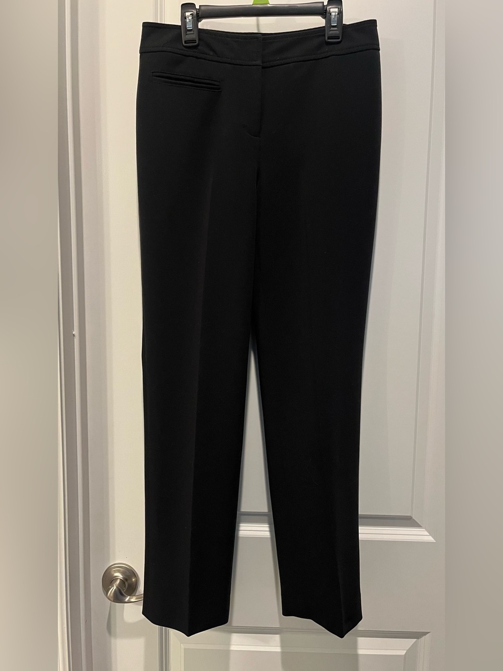 Women’s KASPER PETITE Black  Mid - Rise  Straight-Leg Trousers Pants Size 6P